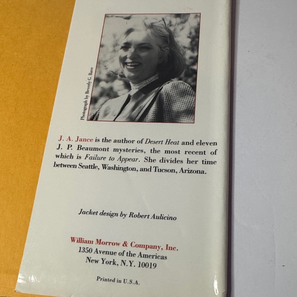 Tombstone Courage" by J.A. Jance Hardcover Novel, Book, 1994 - Picture 6 of 12